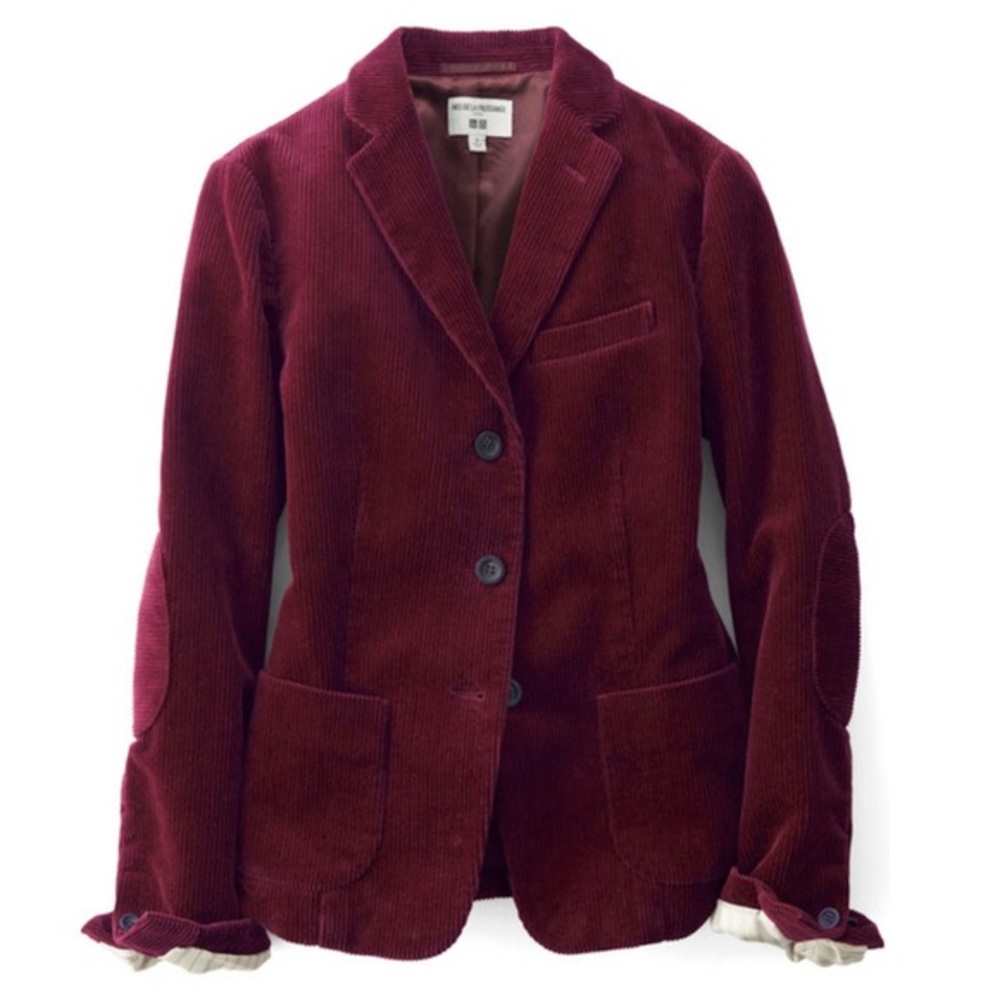Uniqlo Ines De La Fressange Wine Corduroy Jacket